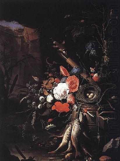 Abraham Mignon Still-Life with Fishes and Bird Nest china oil painting image